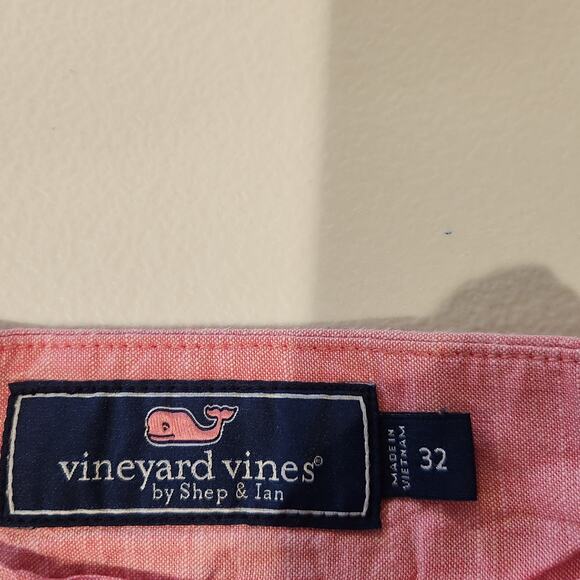 Vineyard Vines Mens Pink Shorts 9 Inch Inseam Size 32 Beach Summer Nautical - Picture 5 of 11
